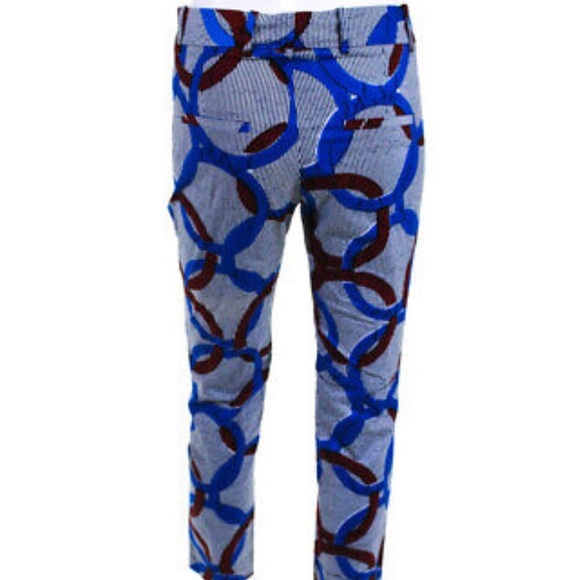 MAISON CHATEAU ROUGE sz M Vibrant printed 100% cotton trousers - Picture 7 of 7